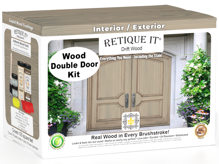 Wood'n Finish Front Door Kit (Double) - Drift Wood — box hero