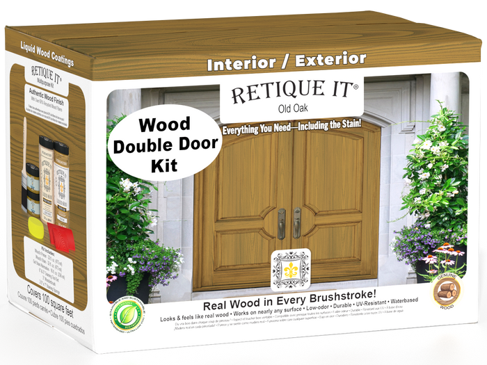 Wood'n Finish Front Door Kit (Double) - Old Oak — box hero