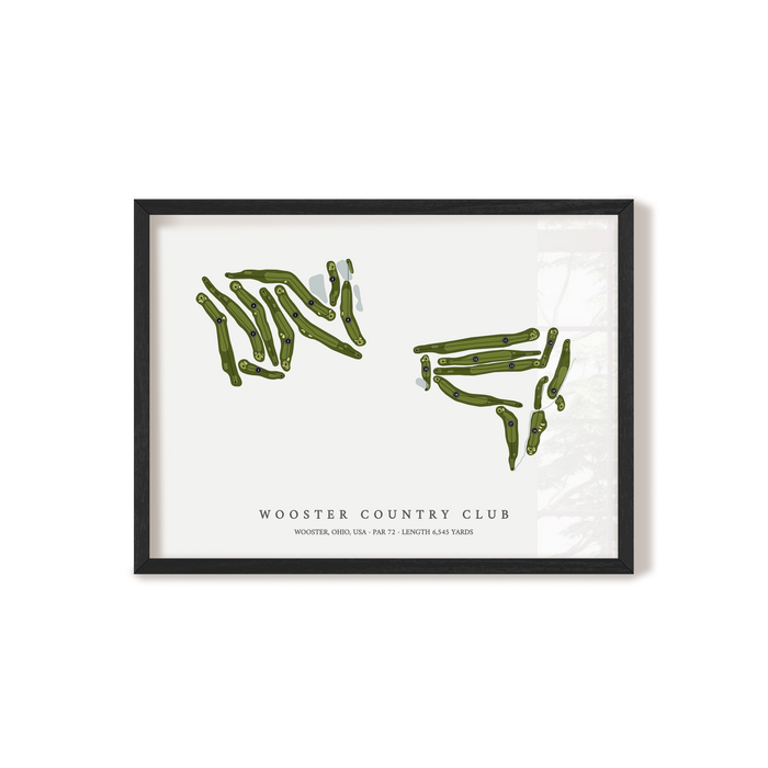 Wooster Country Club | Golf Course Print | Black Frame