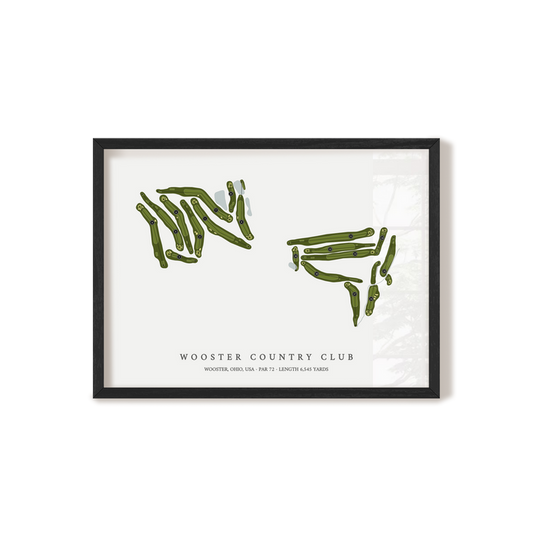 Wooster Country Club | Golf Course Print | Black Frame