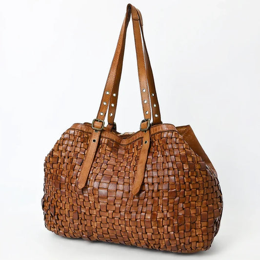Woven Handmade Leather Tote