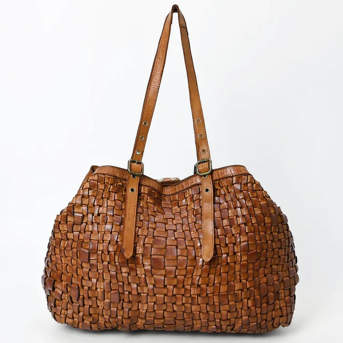 Woven Handmade Leather Tote