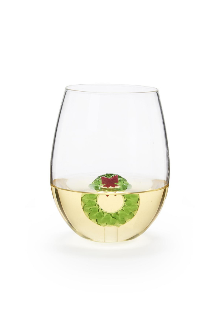 Wreath Icon Wine Glass
