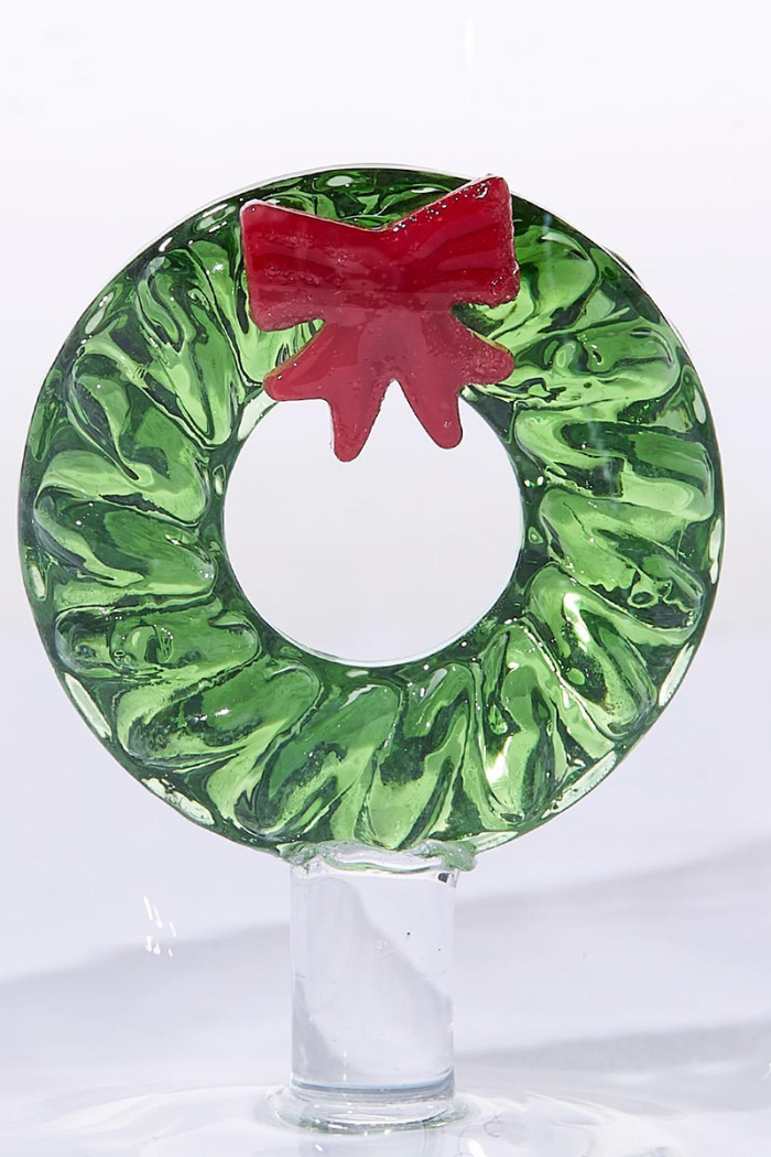 Wreath Icon Wine Glass