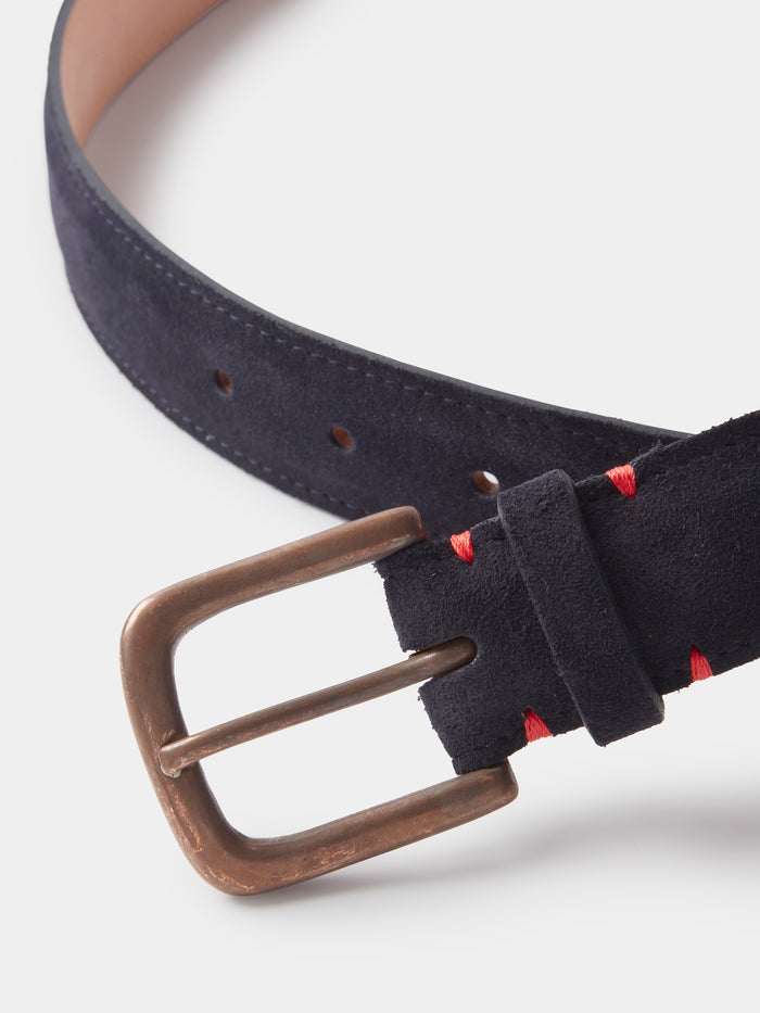 Aubin Navy Wren Suede Belt | Belts