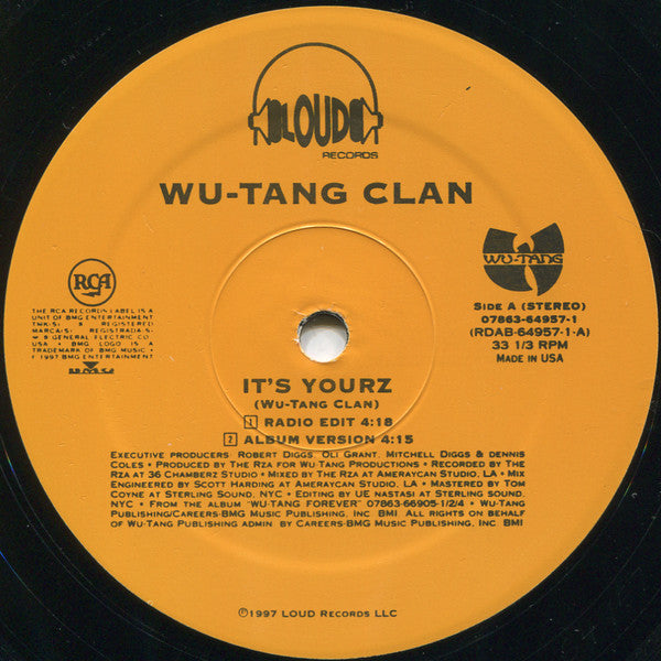 Wu-Tang Clan - It's Yourz (12") [US] 1st (Very Good Plus (VG+))