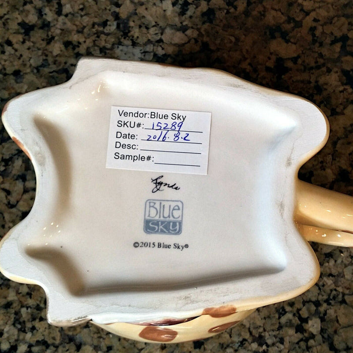 Yellow Giraffe Tea for One Teapot Ceramic Kitchen Home Décor Blue Sky Lynda