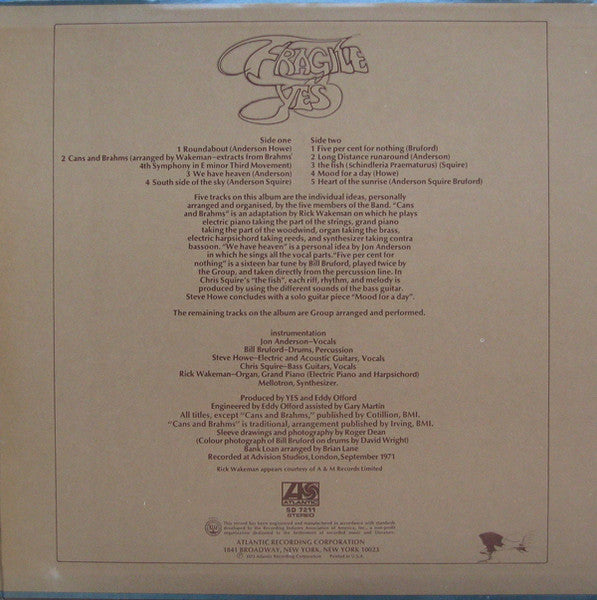 Yes - Fragile (1975 Repress)
