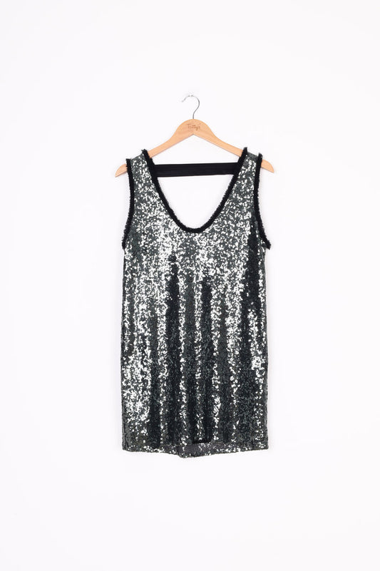 Zara Womens Metallic Dress Size S